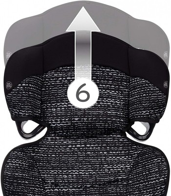 Big Kid AMP High Back Booster Car Seat Static Black