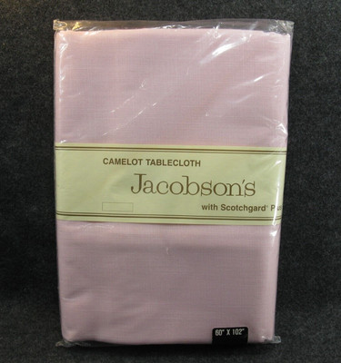 Jacobson's Camelot Tablecloth 60'' x 102'' NEW IN PACKAGE Vintage Soft Pink