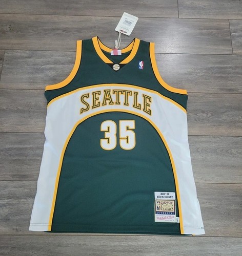 NEW AUTHENTIC VINTAGE KEVIN DURANT SONICS JERSEY 48 XL MITCHELL NESS NBA GREEN eBay