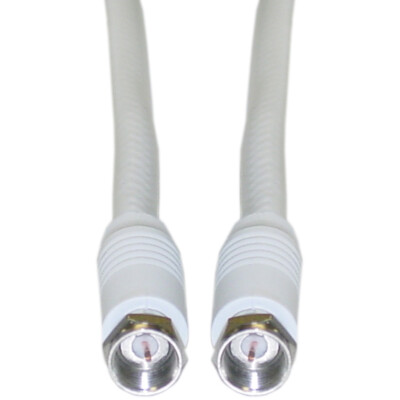 Steren 50ft RG59 Cable with F connectors, White