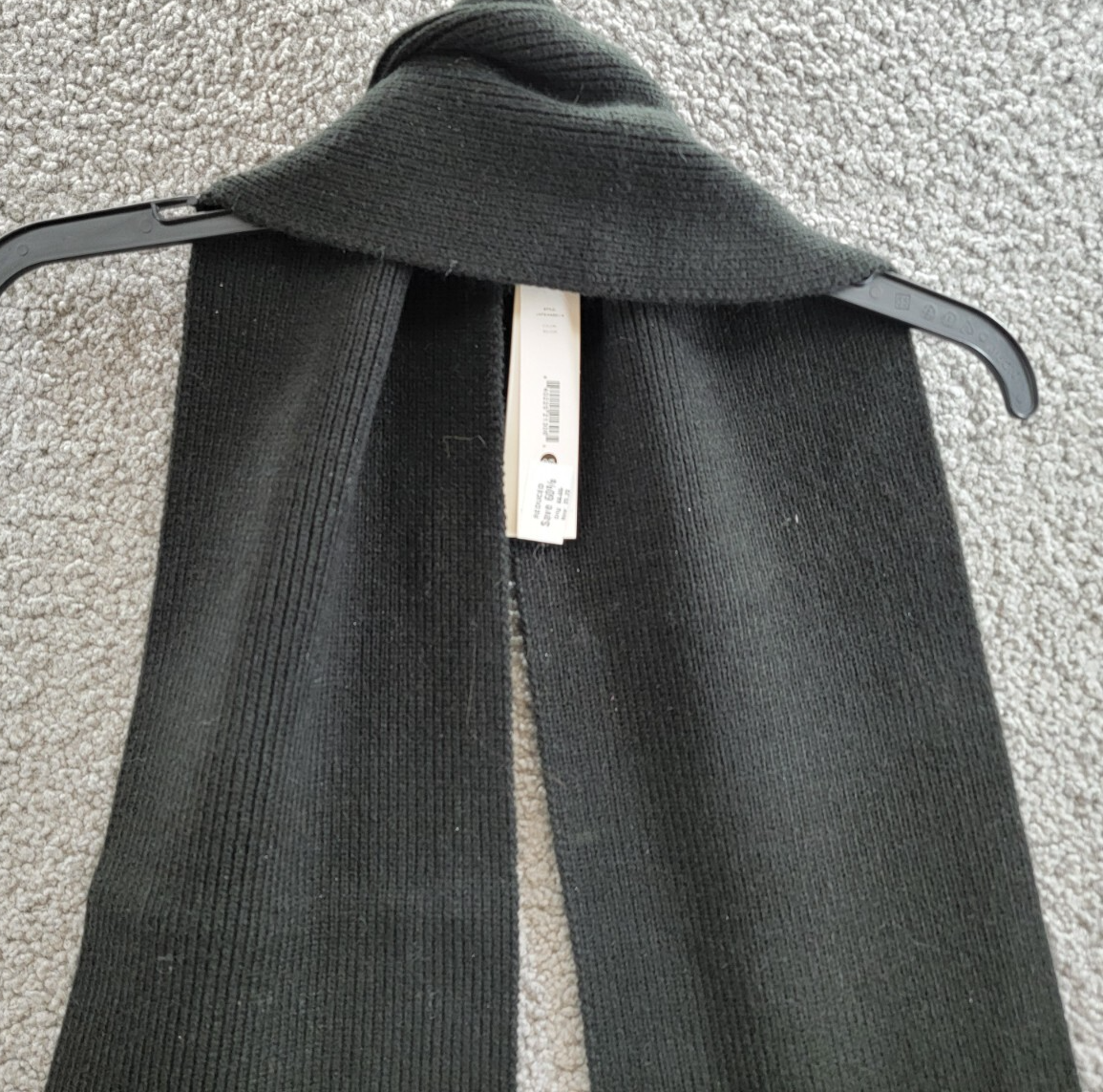 AQUA Ombré Knit Scarf Women's One Size Black/Silver~ - Picture 10 of 13