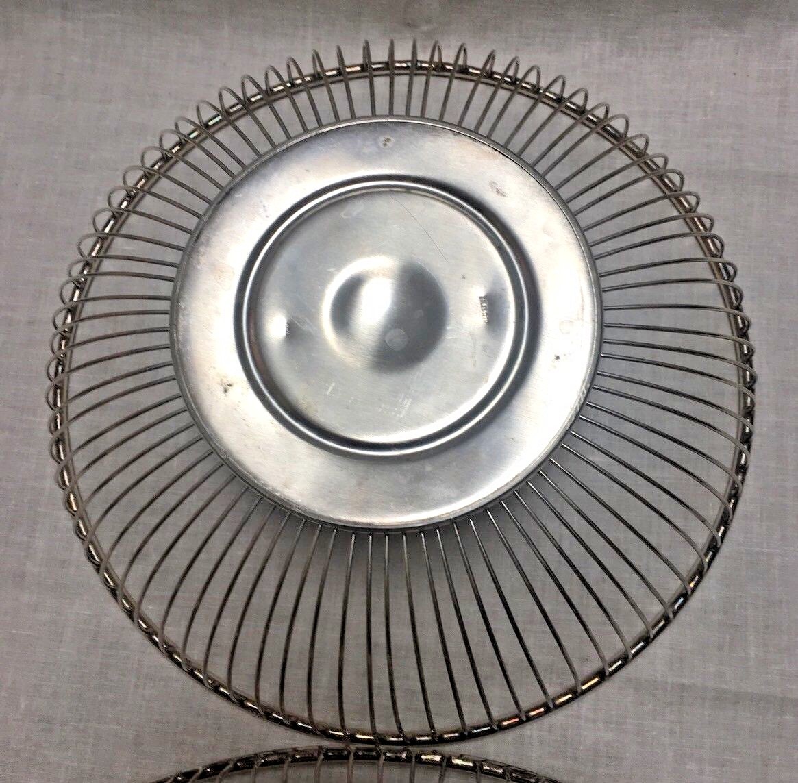 Vintage MCM Lot Wire Baskets and Trivet Eales Italy 1779 Bread Buns Serving Bowl