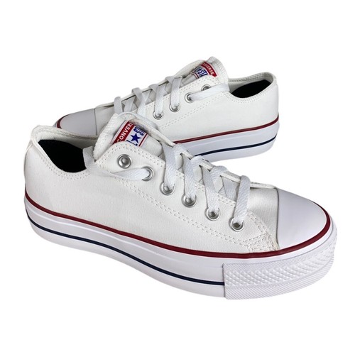 НОВЫЕ женские туфли Converse Chuck Taylor All Star Lift Ox белого цвета на заказ, размер 7,5