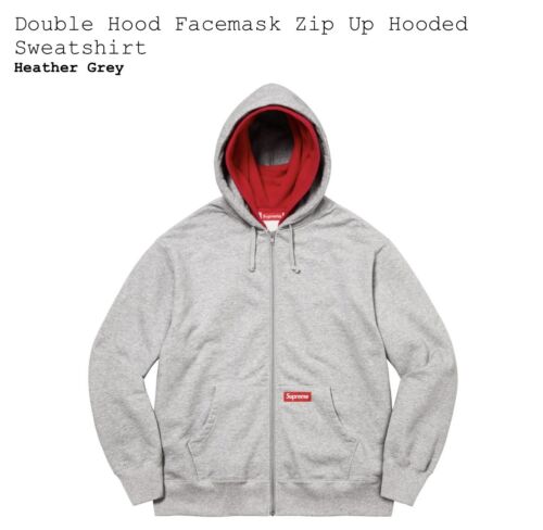 Brand New Supreme Double Hood Facemask Zip Up Hooded Brand New Supreme Double Hood Facemask Zip Up Hooded