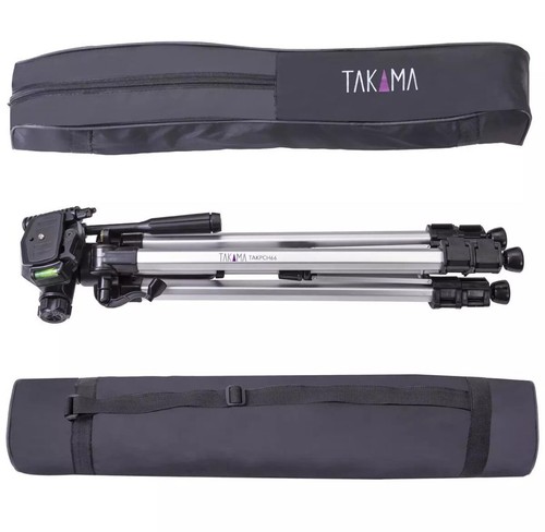 Takama Aluminum 3-Section Tripod w/ Pan & Head Tilt - 66" Max Height #TAK-P3H66