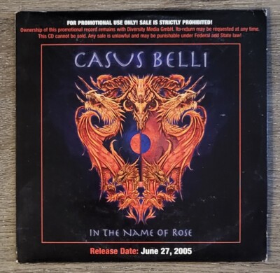 CASUS BELLI 'In the Name of Rose' CD Promo RARE Power Metal 