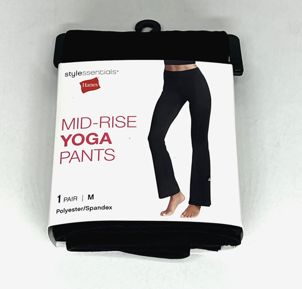 Hanes Mid-Rise Yoga Pants, 1 Pair, Medium - NEW