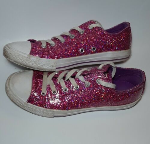 Arashigaoka perspektiv Rekvisitter Converse All Star W 5 Pink Glitter Sparkle Sequin Shoes Sneaker | eBay