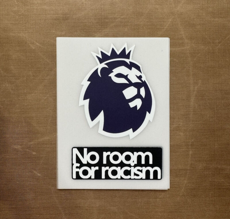 No Room For Racism Navy Lion Sleeve Patch Premier League Sponsor Print
