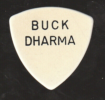 BLUE OYSTER CULT 1977 BUCK DHARMA White Guitar Pick With Black Print