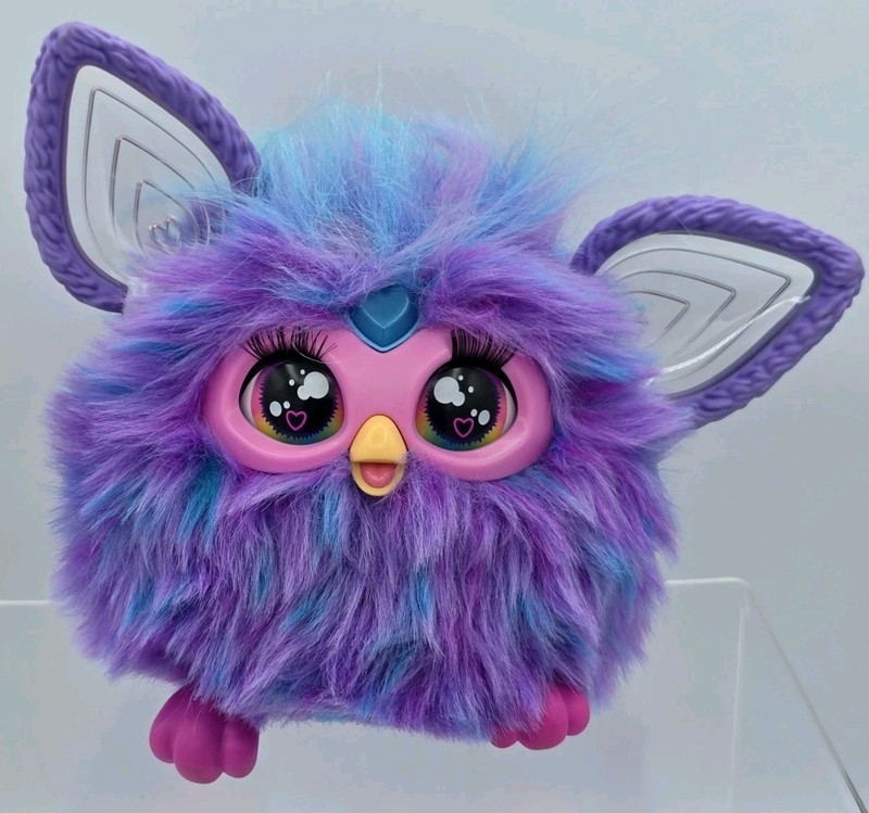 Furby 2023 Purple Teal Talks Wiggles Toes Working Moves Ears