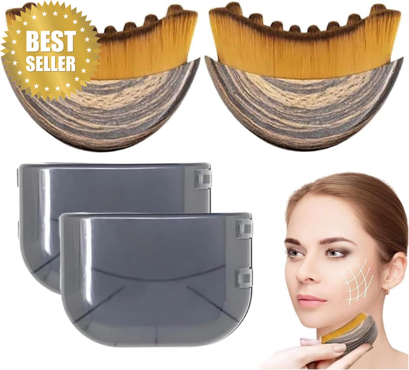 Lymphatic Contour Face Brush, Facial Lymphatic Drainage Massager, Soft Bristle D