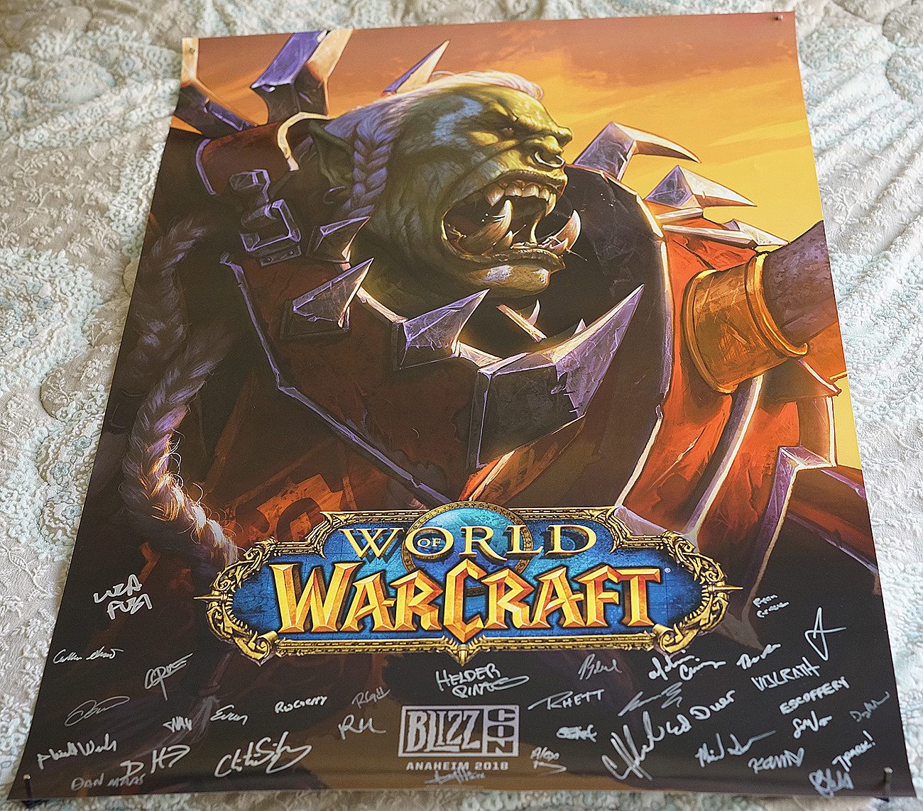Blizzcon 2018 Official World of Warcraft WoW Saurfang Signed