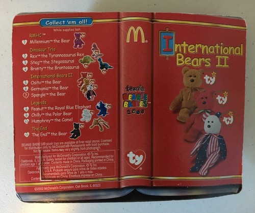 TY Teanie Beanie Babies Spangle The Bear International Bears ll McDonald's 2000