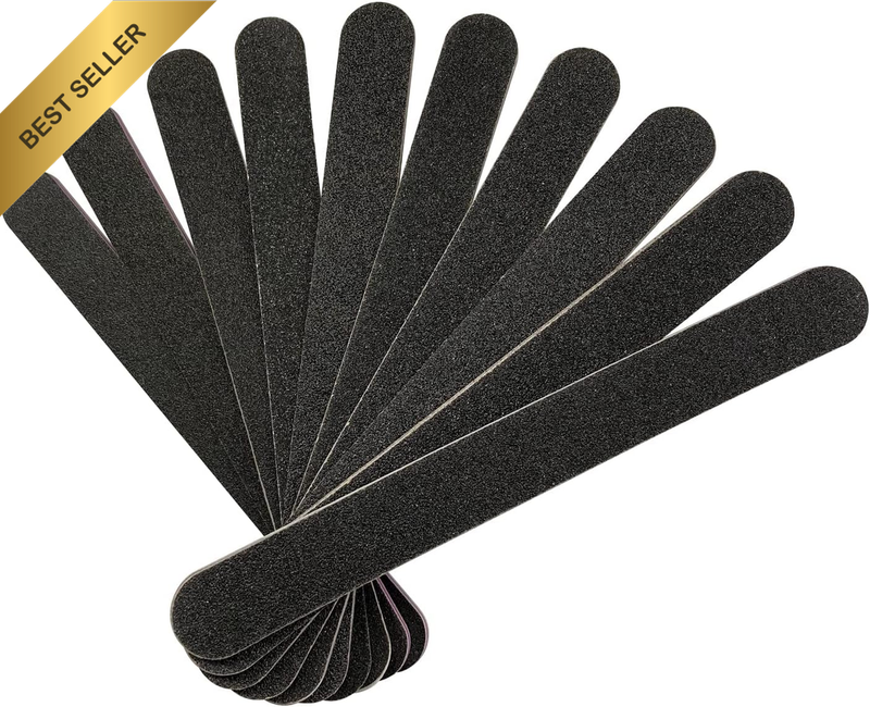 Nail File, 10 Pcs, Professional Double Sided 100/180 Grit Emery Boards for Natur