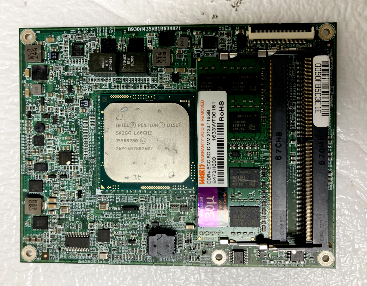 EPC621D8A xeon 6138 xeon 自作機　中古 Intel Xeon D-1517 Based Portwell COM-Express System Module
