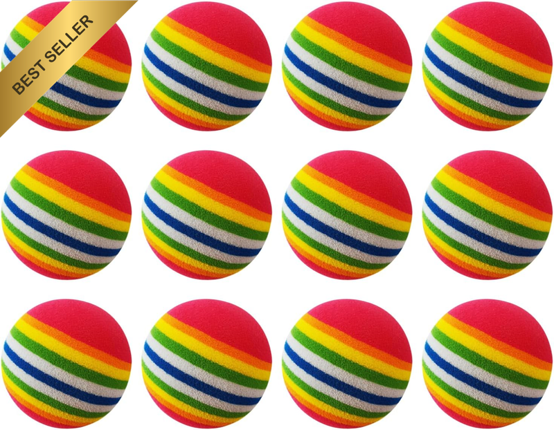 12-Pack Foam Golf Practice Balls, Lightweight Soft Sponge Balls for Indoor & Out