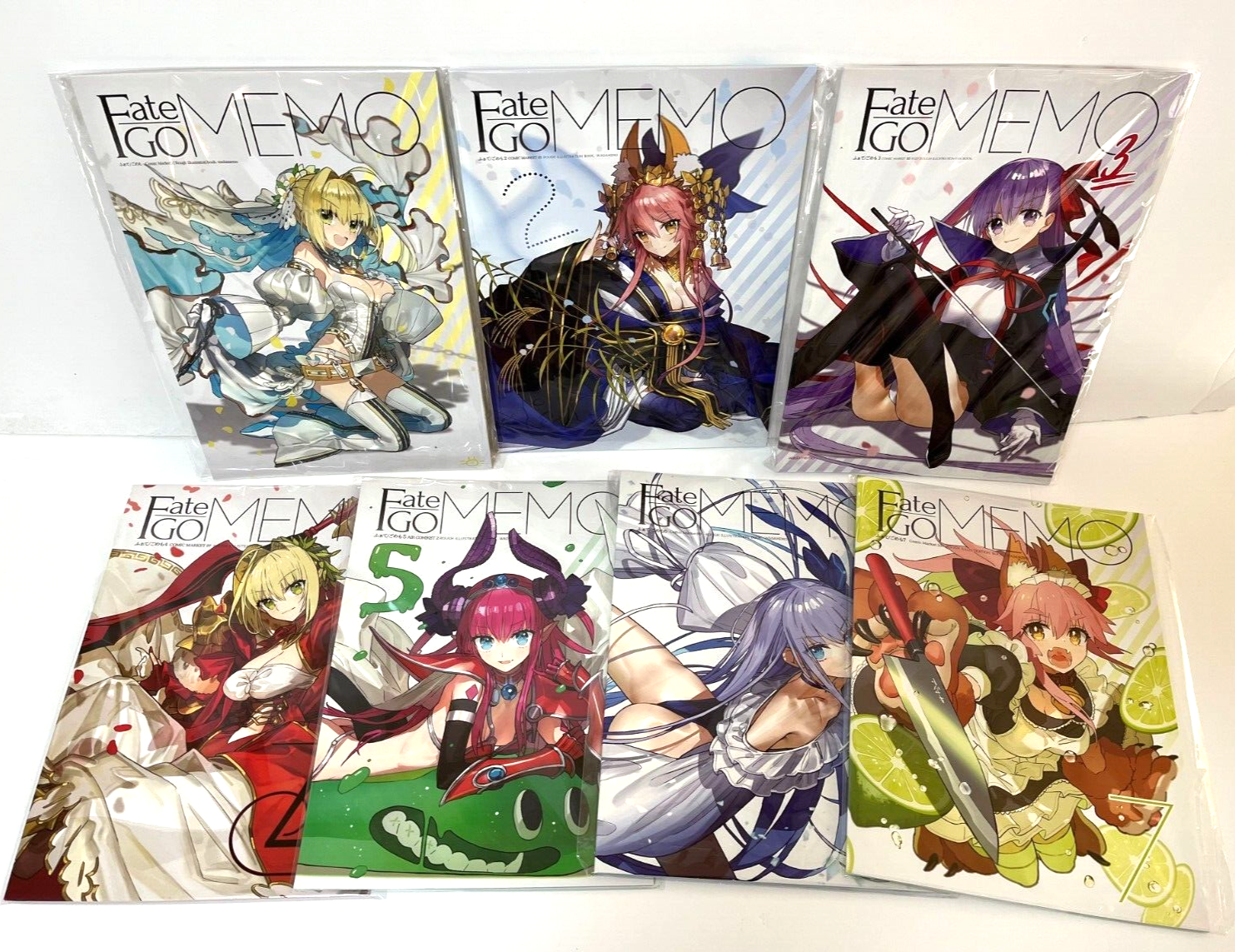 FGO Doujinshi Fate/GO Memo 7 Set wadamemo Art Book Wada Arco FGO Doujinshi Fate/GO Memo 7 Set wadamemo Art Book Wada Arco