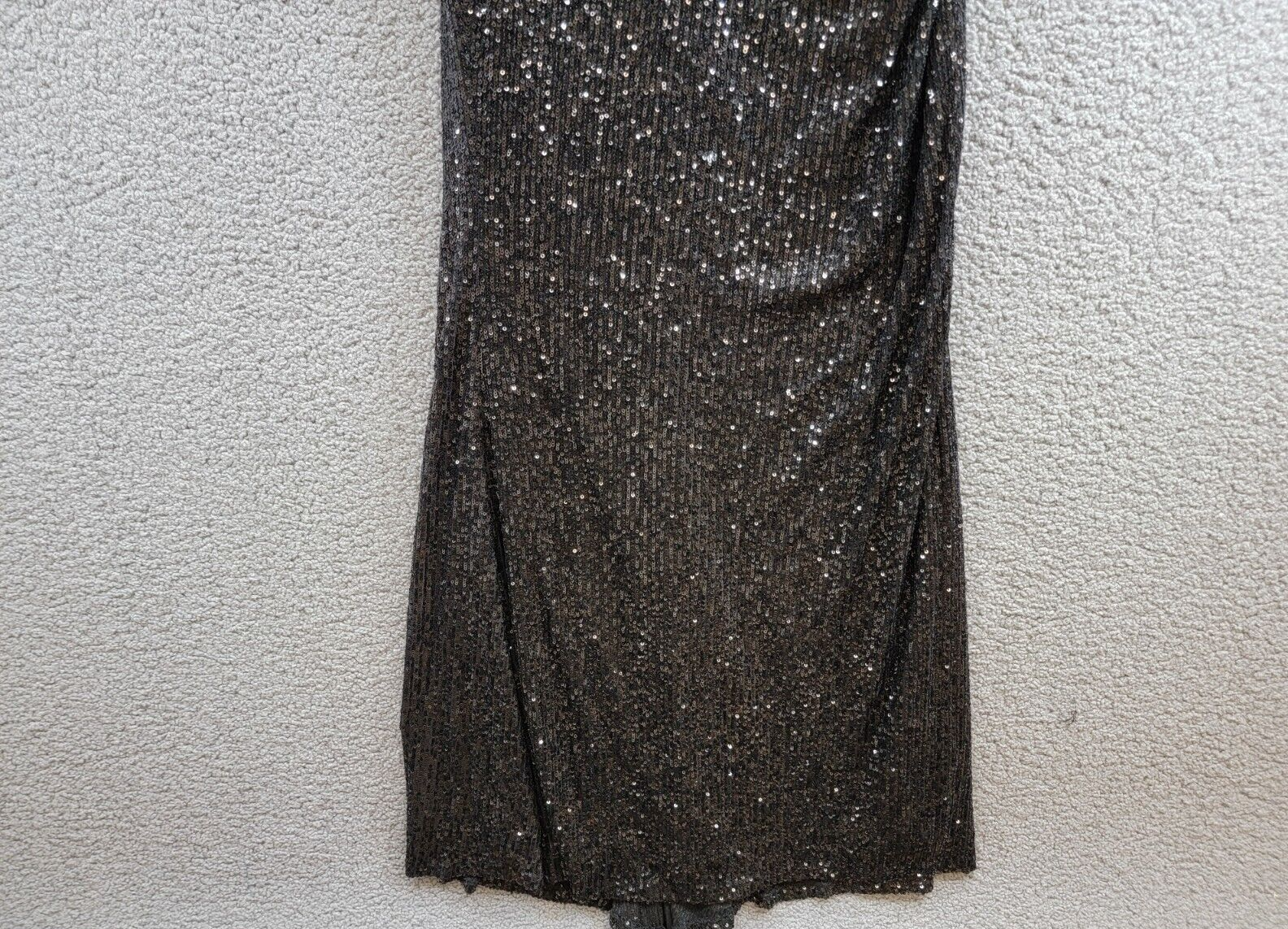 Eliza J Sequined Illusion Evening Dress Women's 10 Black Button Zip Closure L/S - Picture 4 of 18