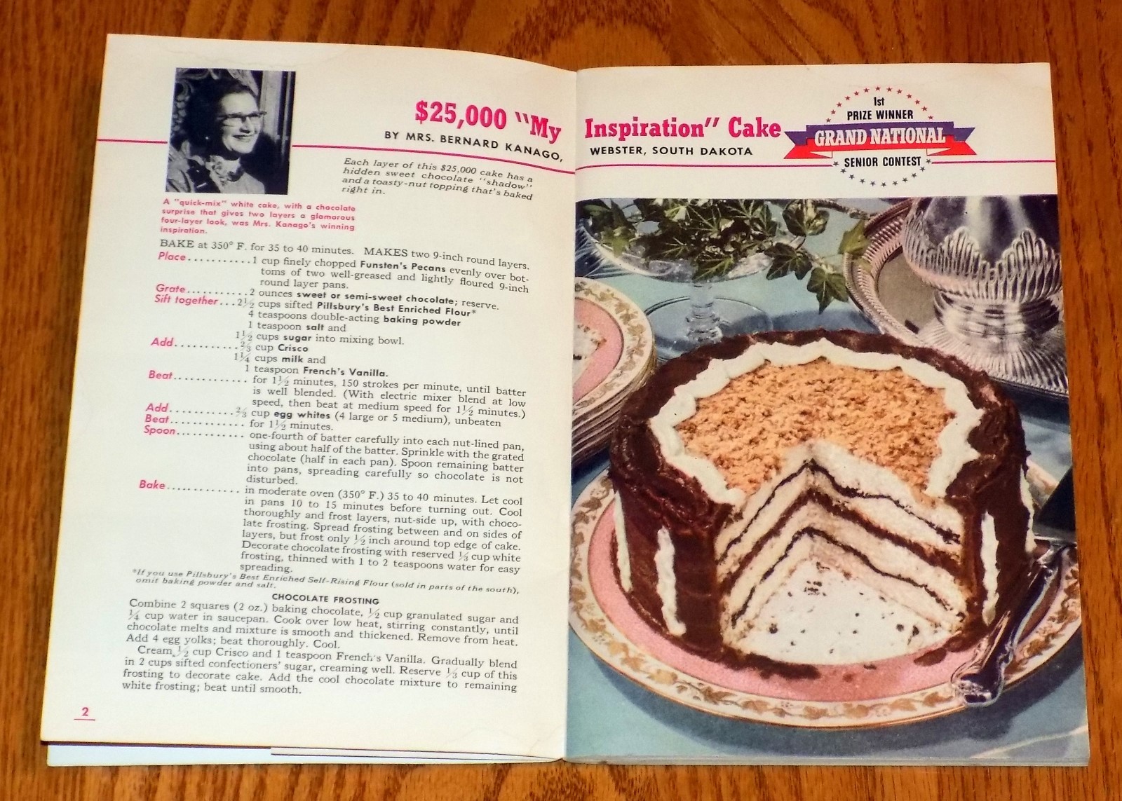 PILLSBURY'S 5TH 100 GRAND NATIONAL RECIPES COOKBOOK 1954 VINTAGE