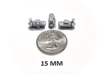S Scale (1:64) Horizontal Pumps Set of 3 -  SME Platinum Series Museum Quality