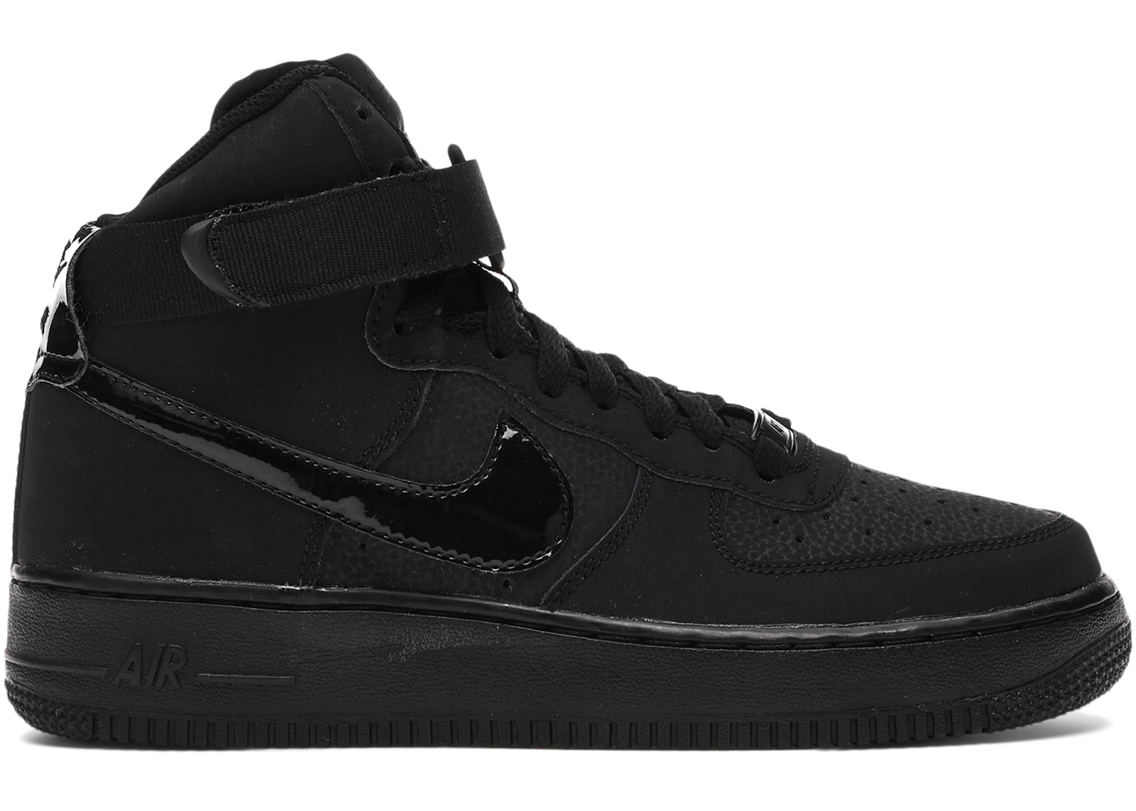 

Женские детские кроссовки Nike Air Force 1 High GS Triple Black 653998-001 в стиле ретро, Черный, Nike Air Force 1