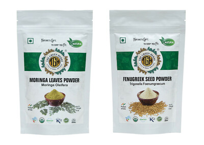 Premium Quality Organic Moringa & Fenugreek Powder Combo - Blood Sugar Supporter