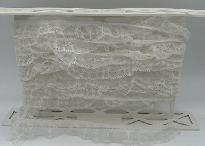 Spool of Vintage Lace Trim White, Floral 1in. width, & Multi color lace