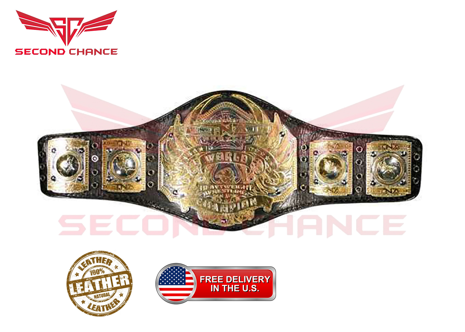 TNA World Heavy Weight Wrestling Championship Belt Adult Size ZINC 2MM/4MM - Picture 1 of 2