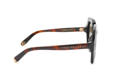 Pre-owned Philipp Plein Spp039m-0752 Shiny Dark Havana Sunglasses