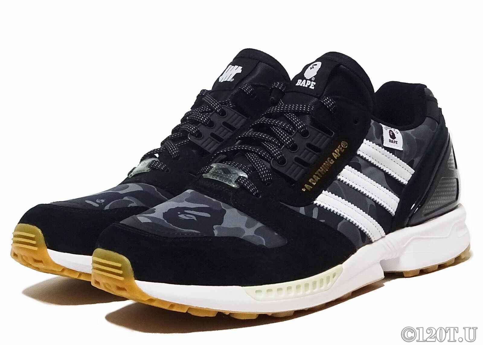 BAPE x Undefeated x adidas ZX 8000 Core Black/Footwear White BAPE x Undefeated x adidas ZX 8000 Core Black/Footwear White