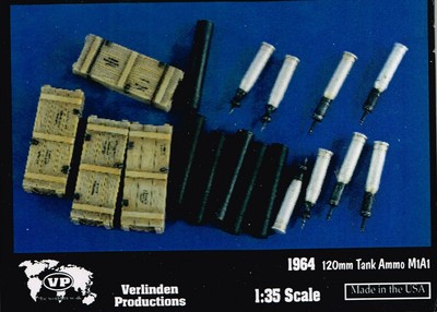 1/35 RESIN ACCESSORIES VERLINDEN 1964 M1A1 ABRAMS AMMO CARTRIDGES CASES.