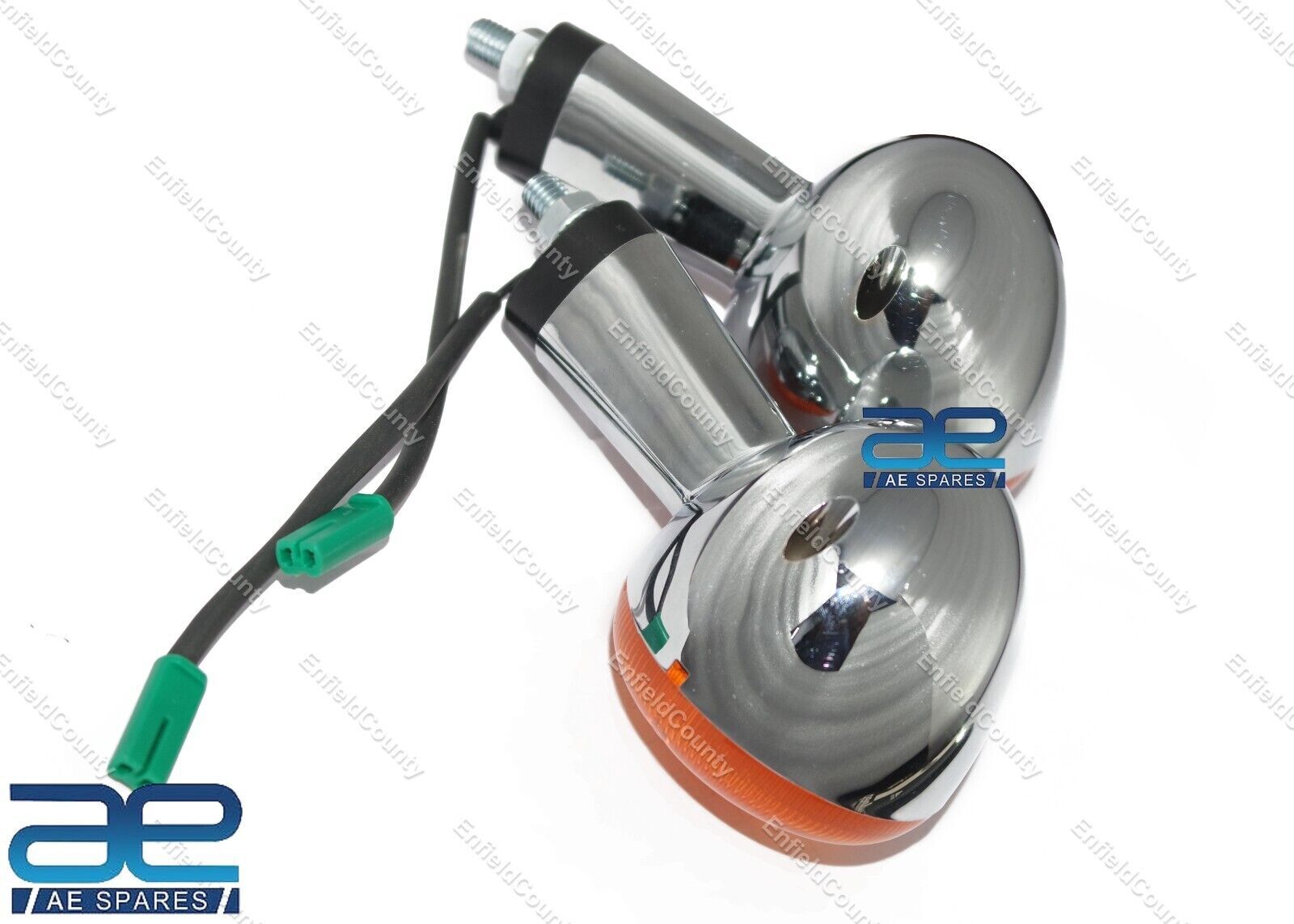 For Royal Enfield Meteor 350 New Classic 350 Reborn Indicator Pair Chrome