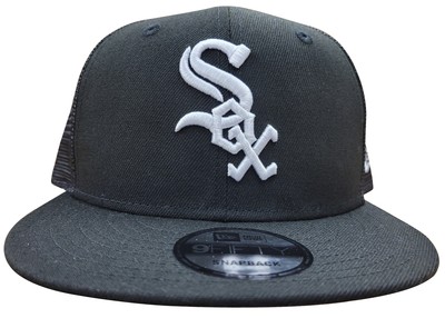 Мужская кепка для дальнобойщика New Era 9Fifty Chicago White Sox черно-белая на заказ