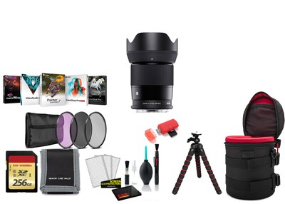 Sigma 23mm f/1.4 DC DN Contemporary Lens (Leica L) with Tripod and More