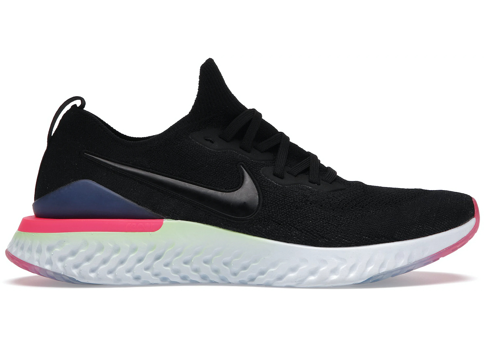 

Мужские кроссовки Nike Epic React Flyknit 2 Sapphire Black Multicolor BQ8928-003 размер 11,5, Черный, Nike Epic React Flyknit 2