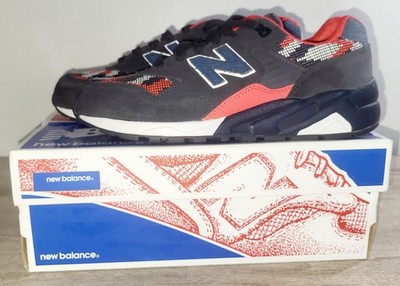 New Balance WRT580PW Women's 9 Classic Sneakers Gray Suede Navy Blue Red NEW Box