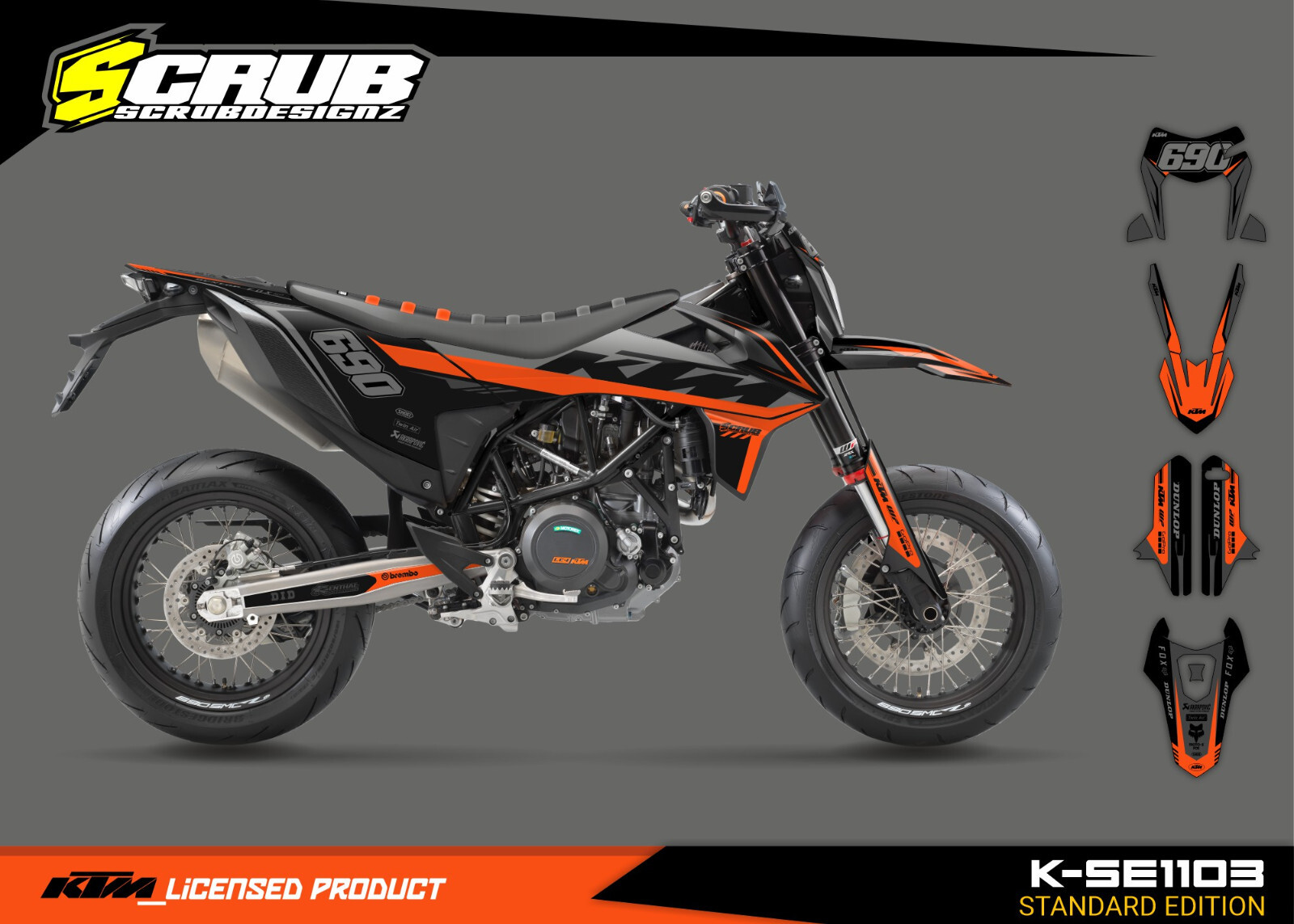 KTM 690SMC R MY21 カウルセット KTM 690SMC R MY21 カウルセット