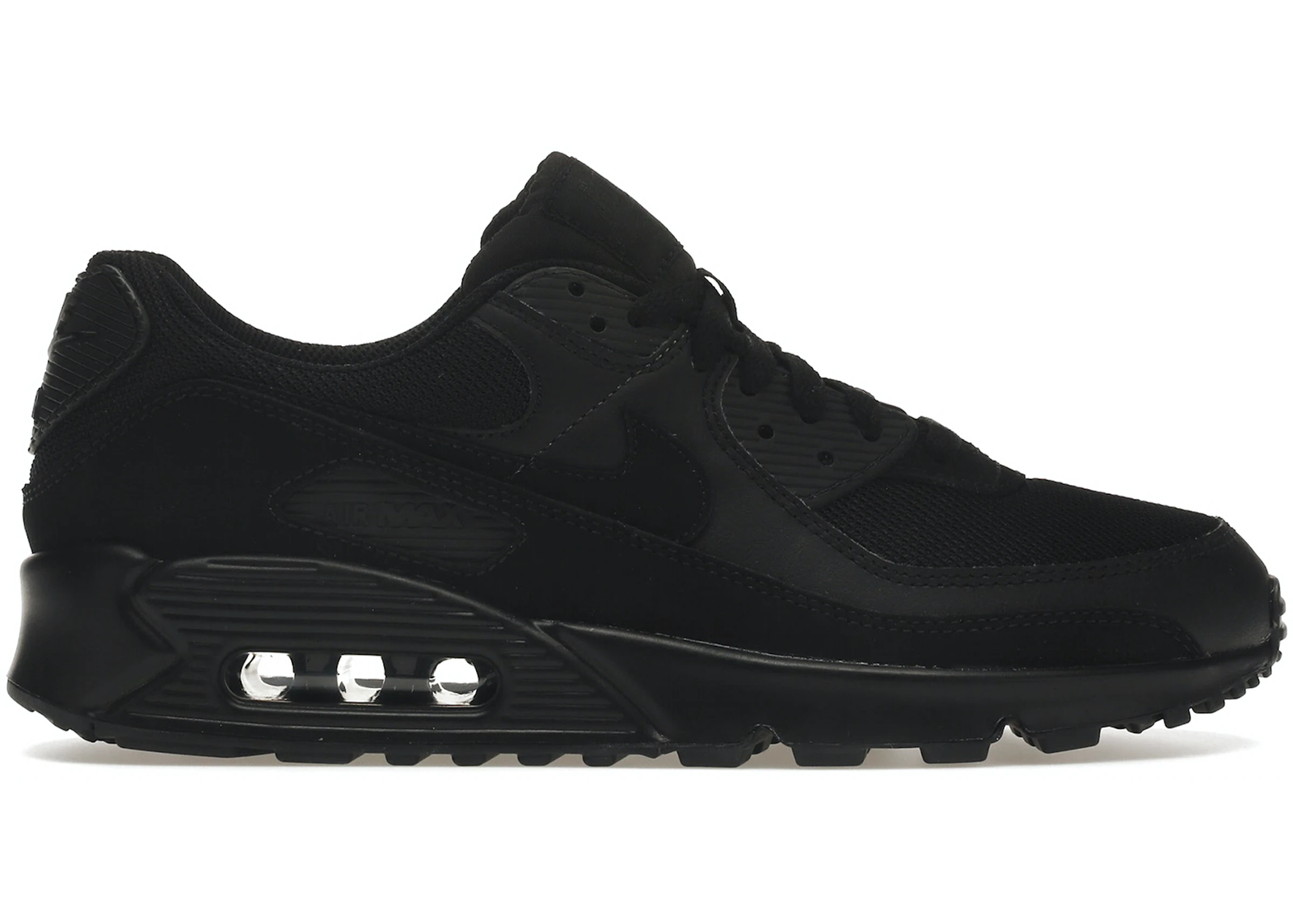 

Мужские кроссовки для бега в стиле ретро Nike Air Max 90 Recraft Triple Black CN8490-003 размер 12, Черный, Nike Air Max 90