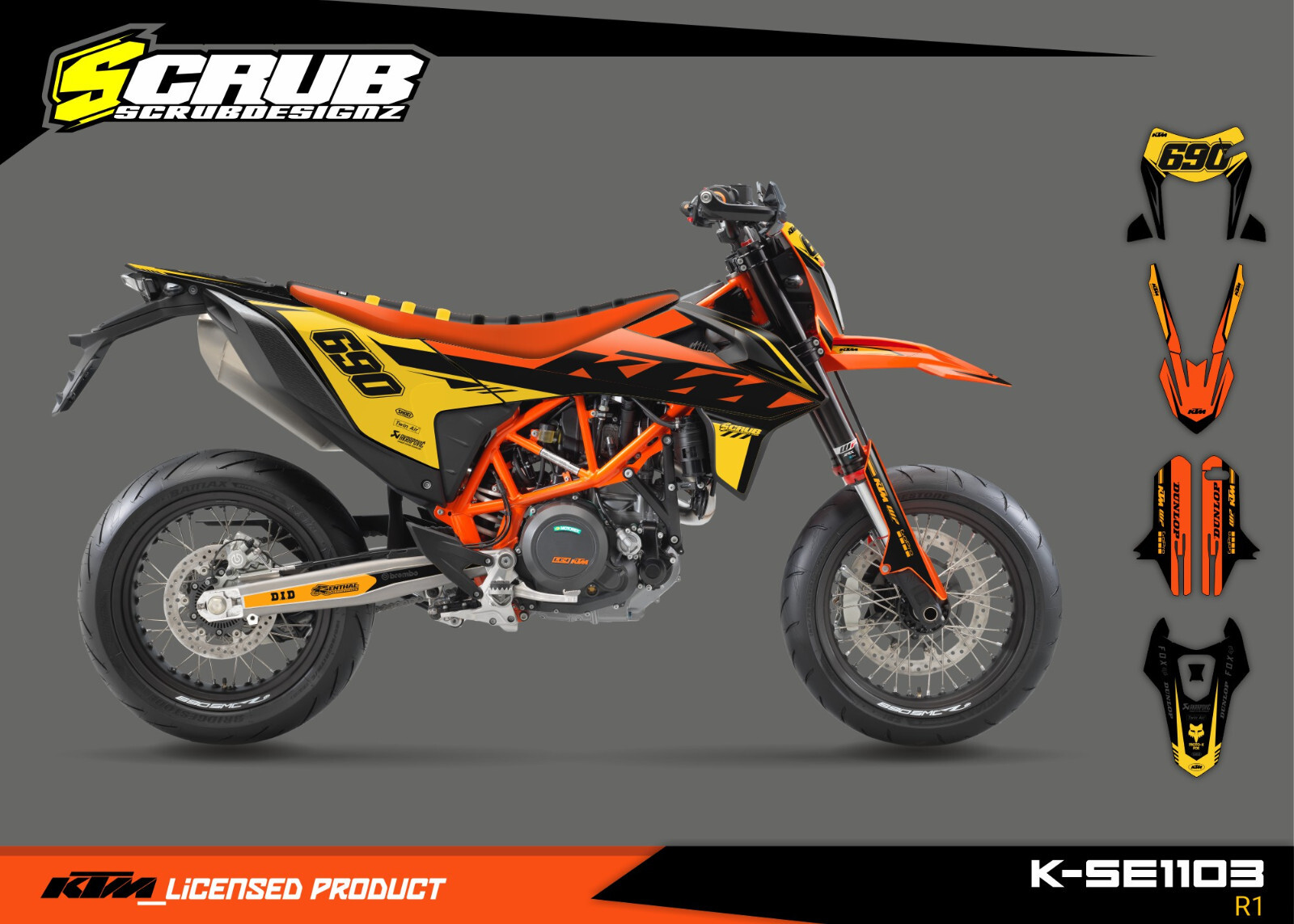 KTM 690SMC R MY21 カウルセット KTM 690SMC R MY21 カウルセット