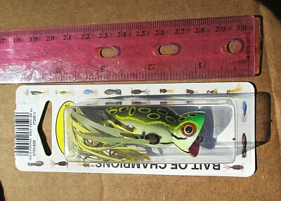 MATZUO TOPWATER KROAKER POPPER FROG MTZ-CF 2-1//2/"- Green White Leopard Bull