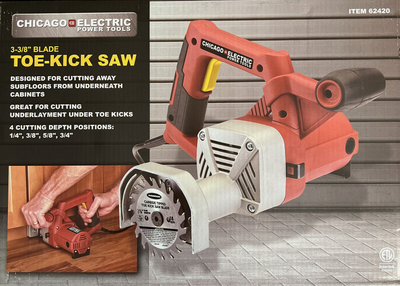 TOE KICK SAW 6.8 AMP 3 3 8IN CHICAGO ELECTRIC