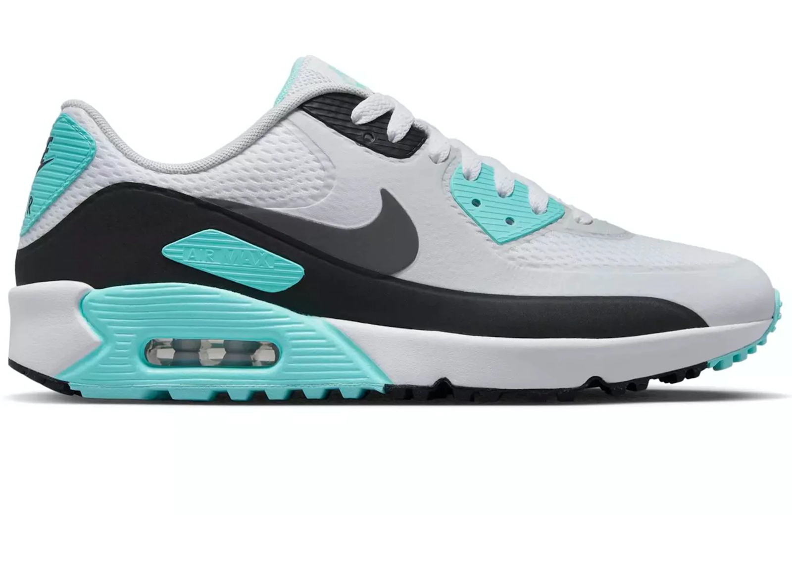 Nike Air Max 90 G White Dark Grey Copa Blue CU9978-110 Мужские гольфы без шипов, Серый, Nike Air Max 90