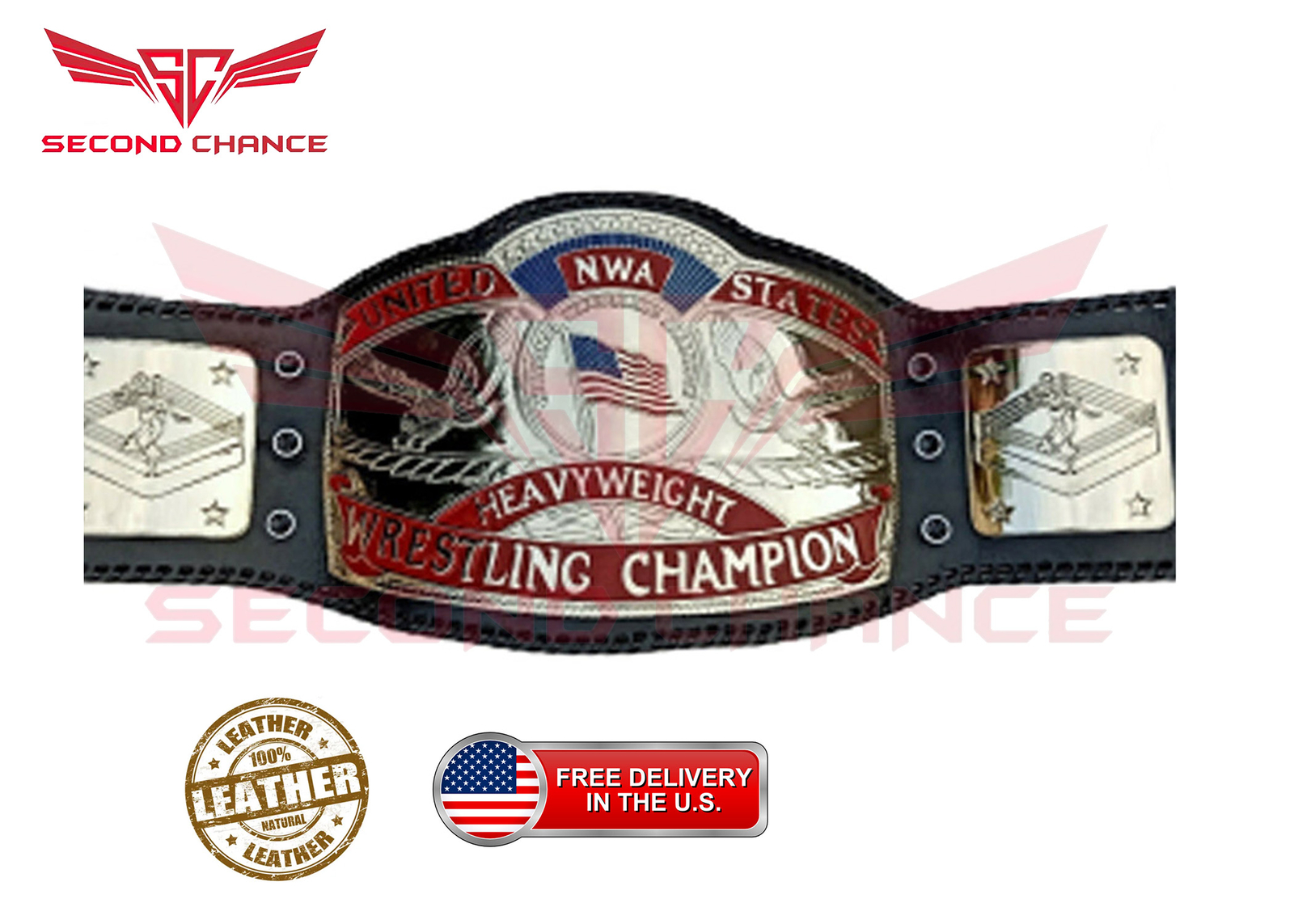 NWA United States Heavyweight US Wrestling Championship Title Belt zinc 4mm/2mm - Picture 1 of 5