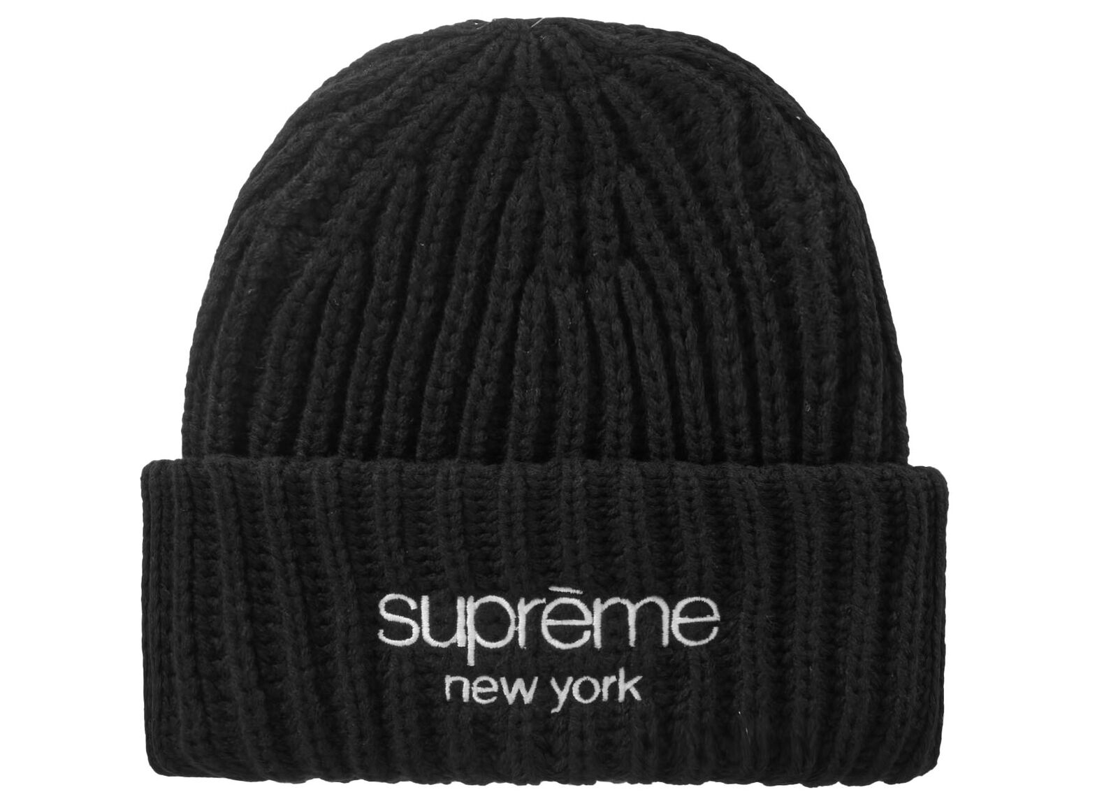 Supreme Classic Logo Chunky Ribbed Beanie Black Cap FW23 Supreme Classic Logo Chunky Ribbed Beanie Black Cap FW23