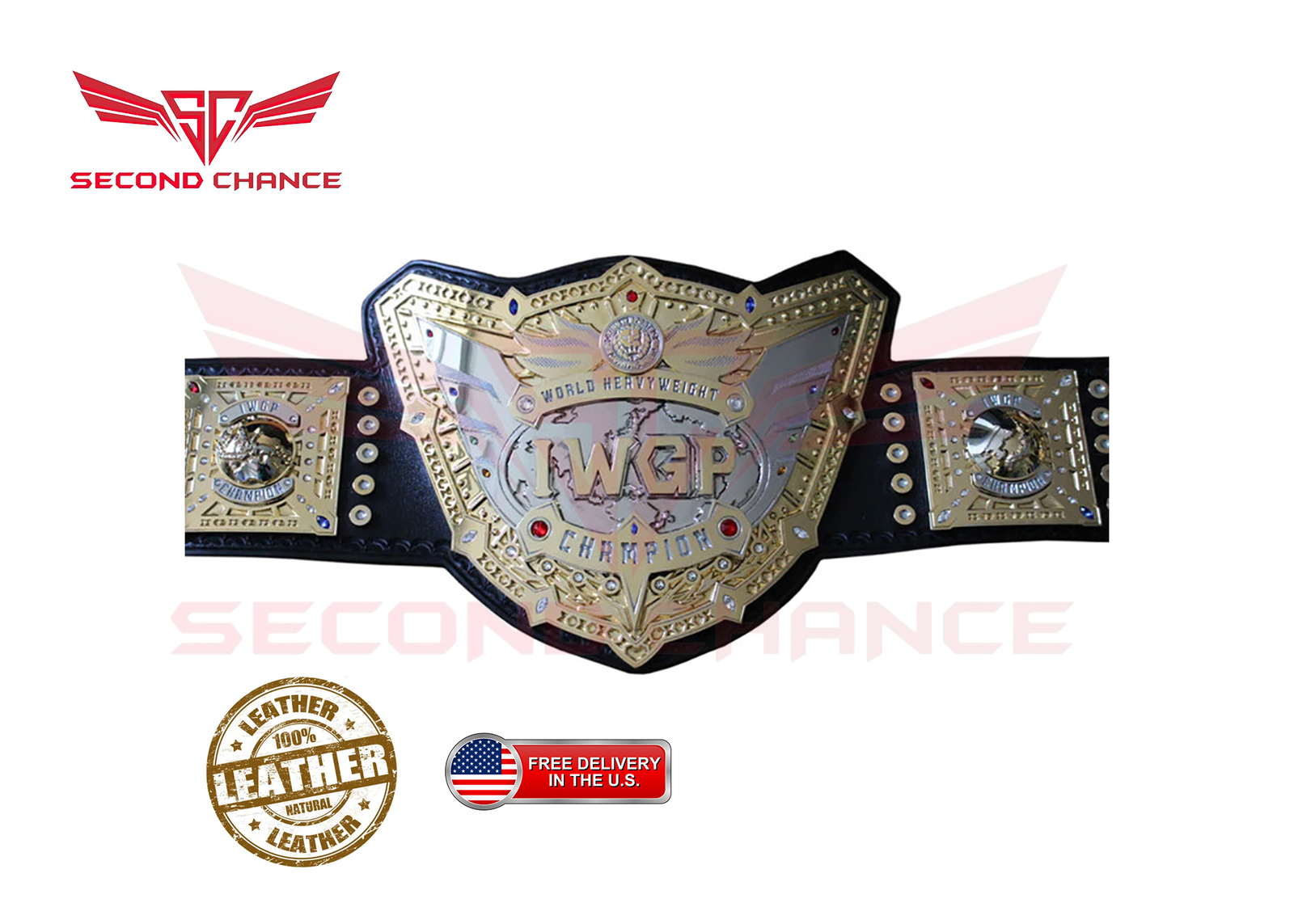 IWGP World Heavyweight Wrestling Championship Tittle Belt Replica 2mm/4mm zinc - Picture 1 of 6