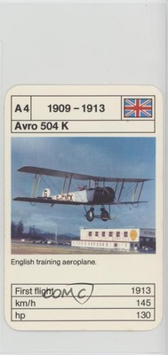 1977 ACE Trump Aeroplanes before 1940 Avro 504 K #A4 n1u