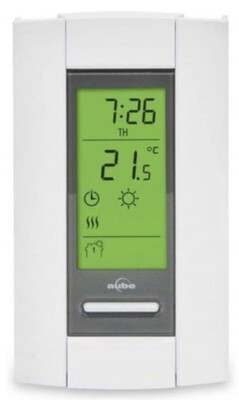 Aube TH115-AF-240S 7-Day 240V Electric & Floor Heating Thermostat - Single Pole