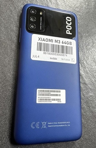 新品未開封 Poco M3 64GB クールブルー SIMフリー Xiaomi Poco M3 64GB BLUE GLOBAL VERSION FACTORY UNLOCKED