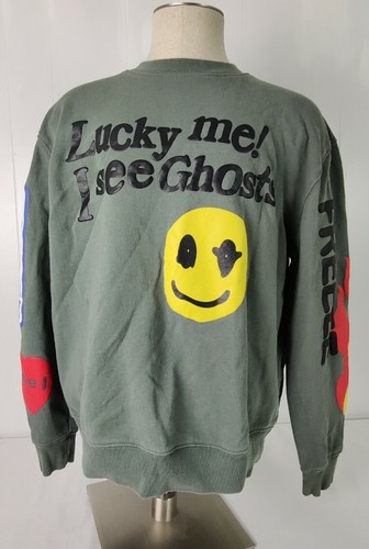 関税込 Kids See Ghosts Lucky Me Crewneck Sweatshirt Buy Cactus Plant Flea Market Kids See Ghosts Lucky Me